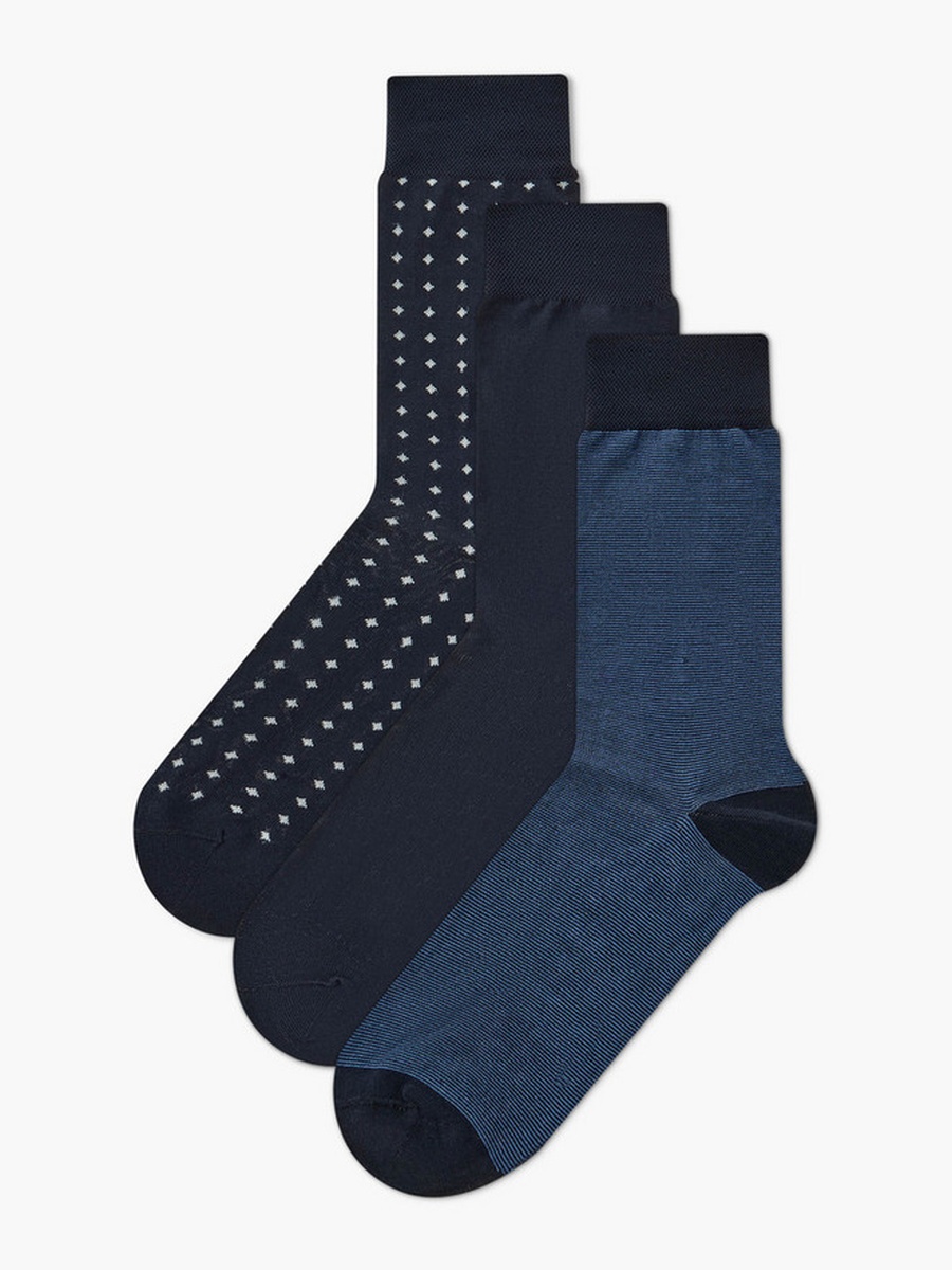Men Mercerised Formal Socks - Set of 3