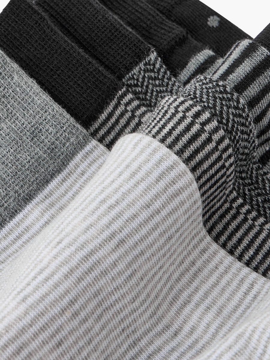 Men Ribbed Formal Socks - Set of 5