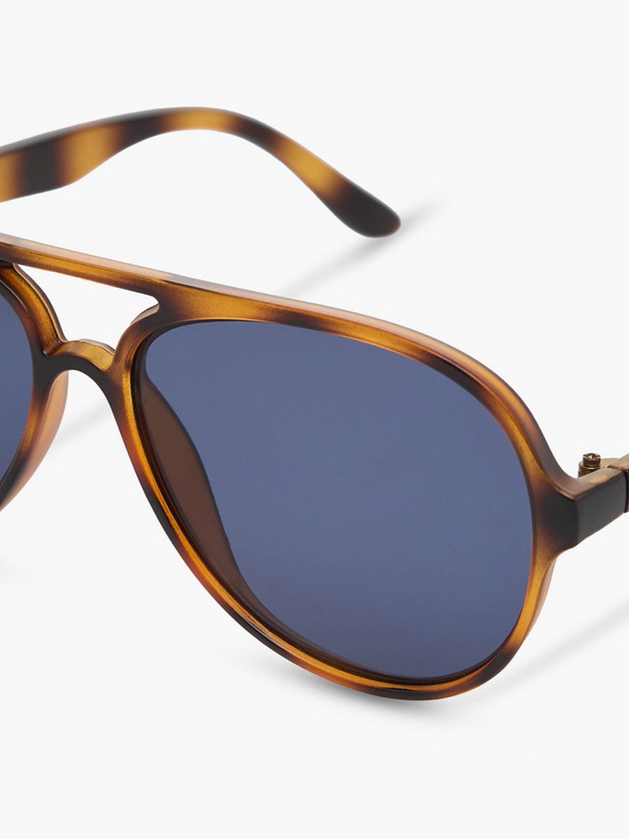 Men Aviator Blue Lens Sunglasses