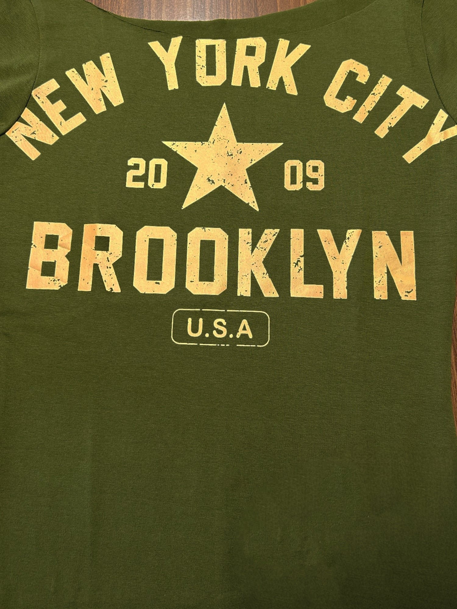 Olive Green Short Sleeve Graphic T-Shirt
