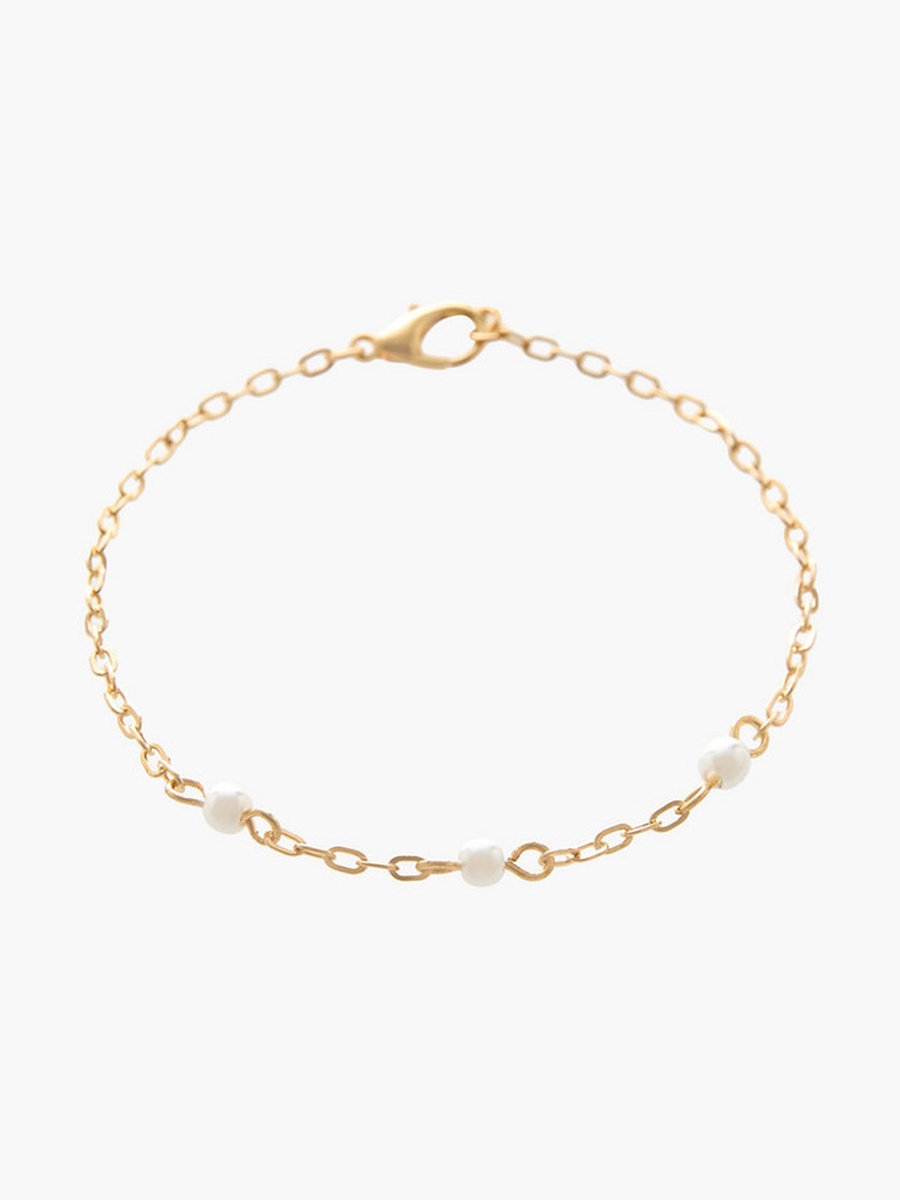 Pack of 5 Gold Tone Floral Charms Bracelet