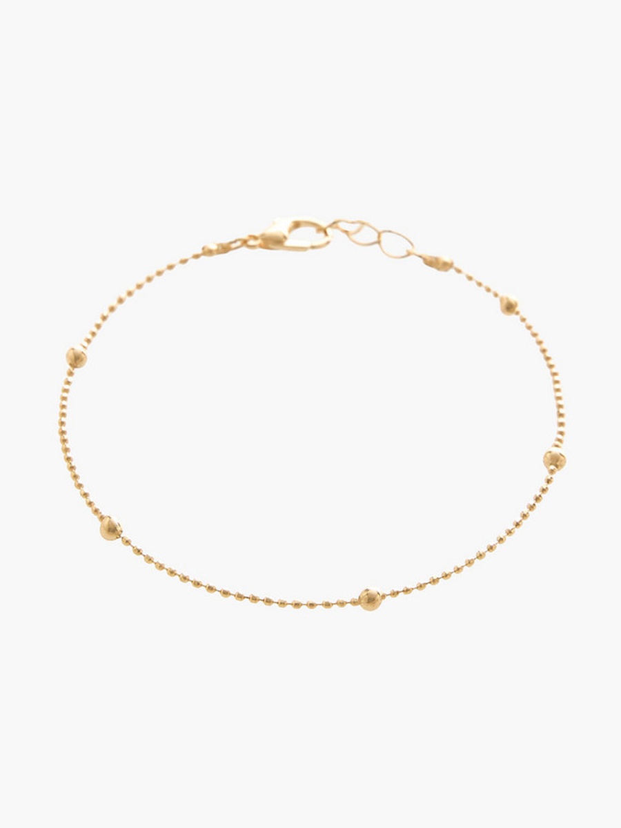 Pack of 5 Gold Tone Floral Charms Bracelet