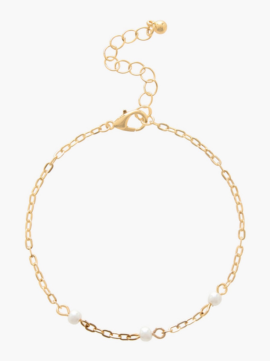 Pack of 5 Gold Tone Floral Charms Bracelet