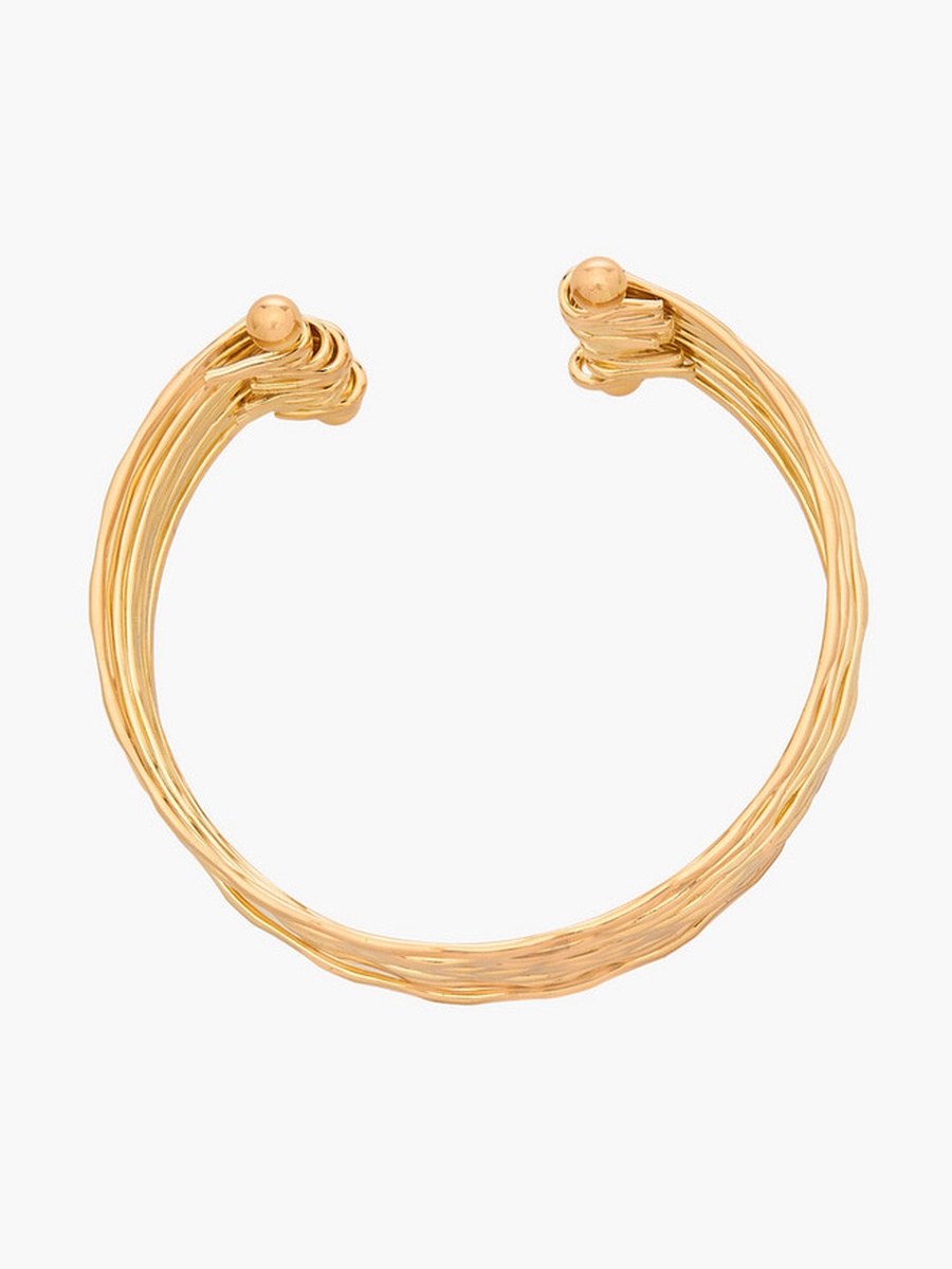Gold Tone Layered Cuff Bracelet