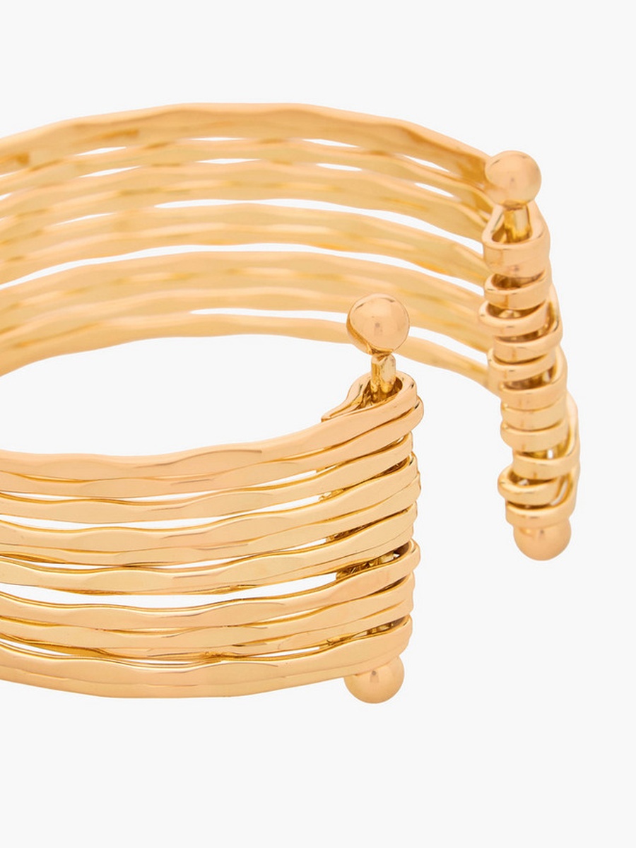 Gold Tone Layered Cuff Bracelet