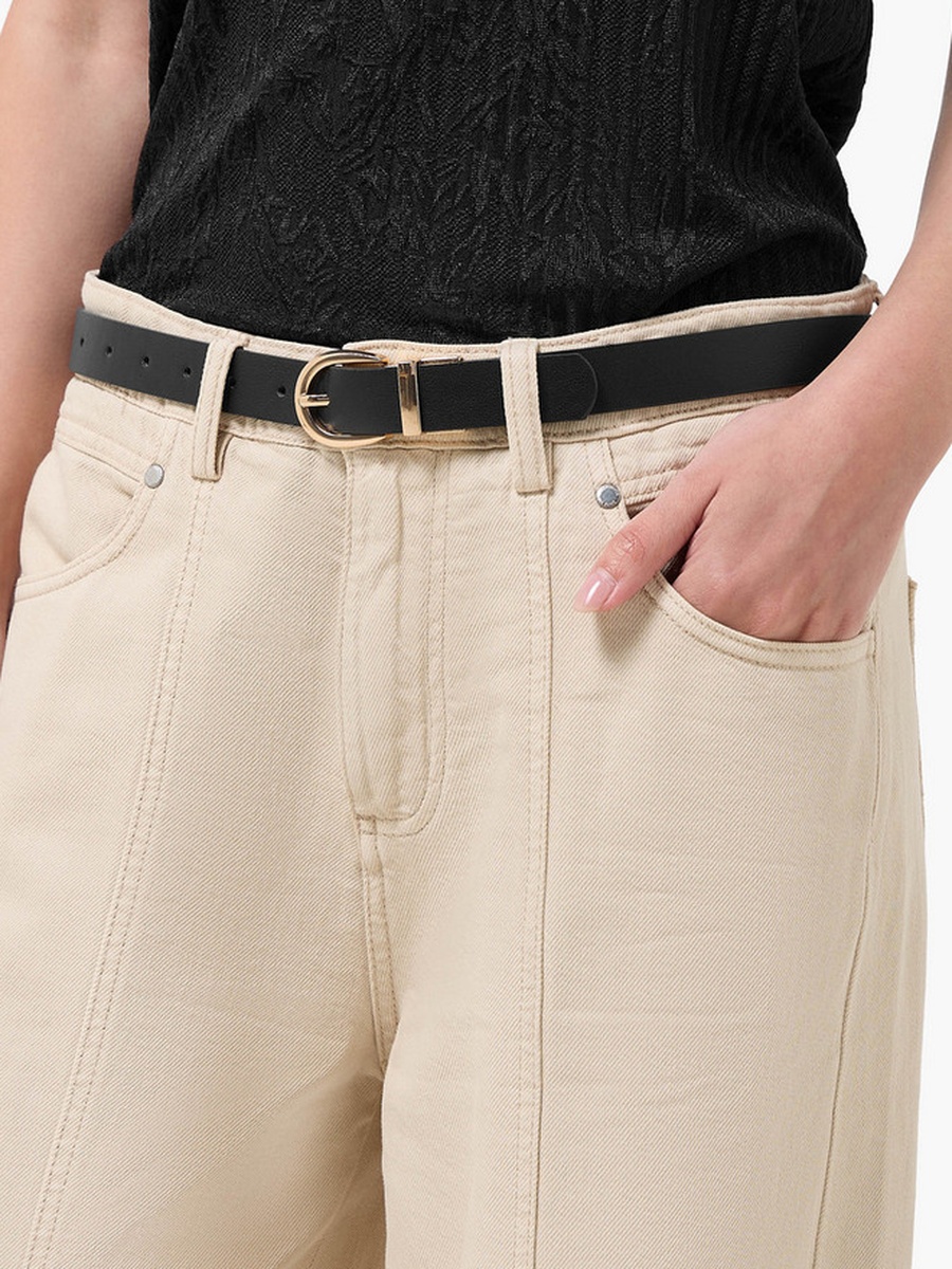 Textured Pin Buckle Belt