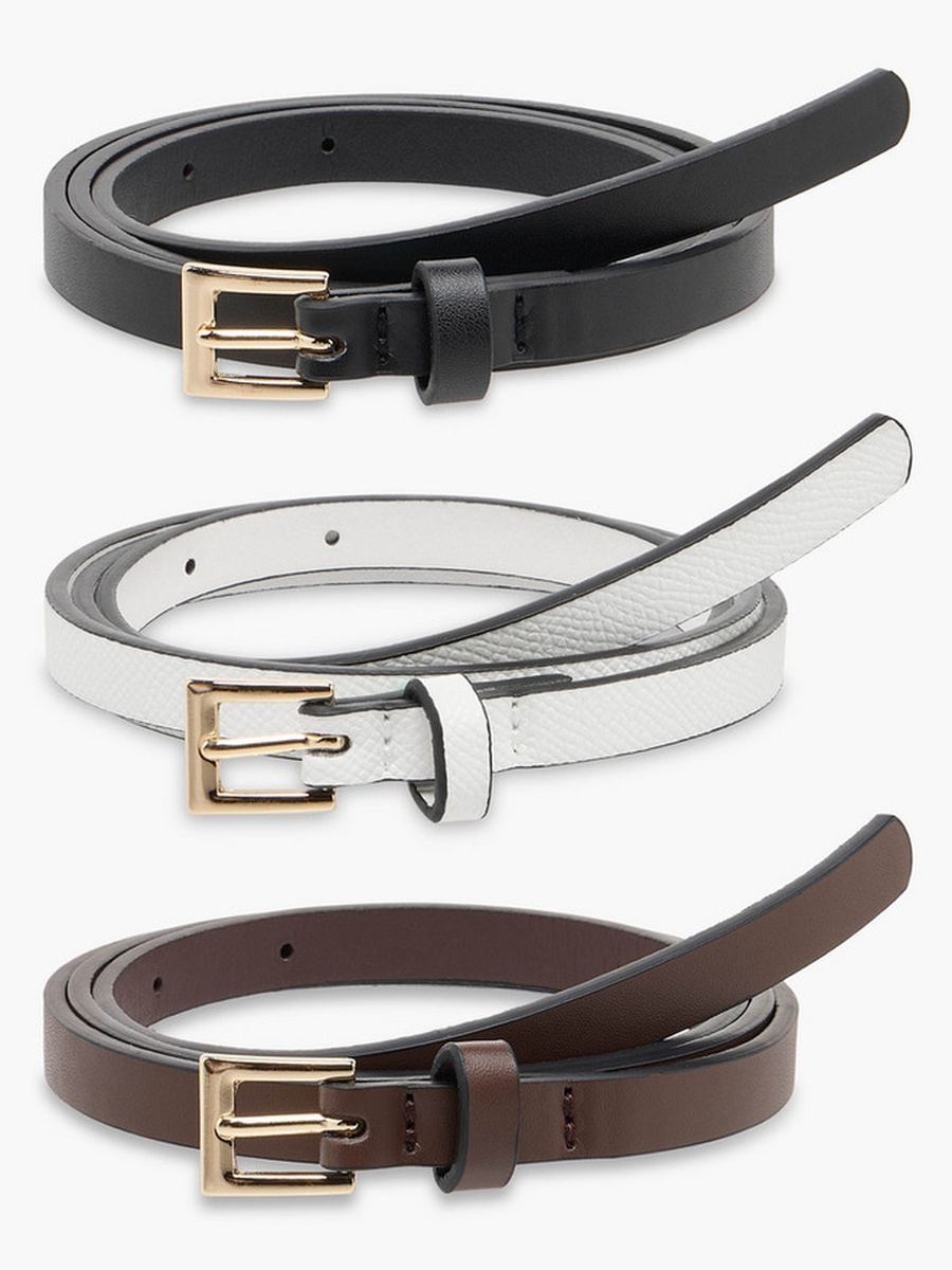 Belt with Pin Buckle Closure - Set of 3