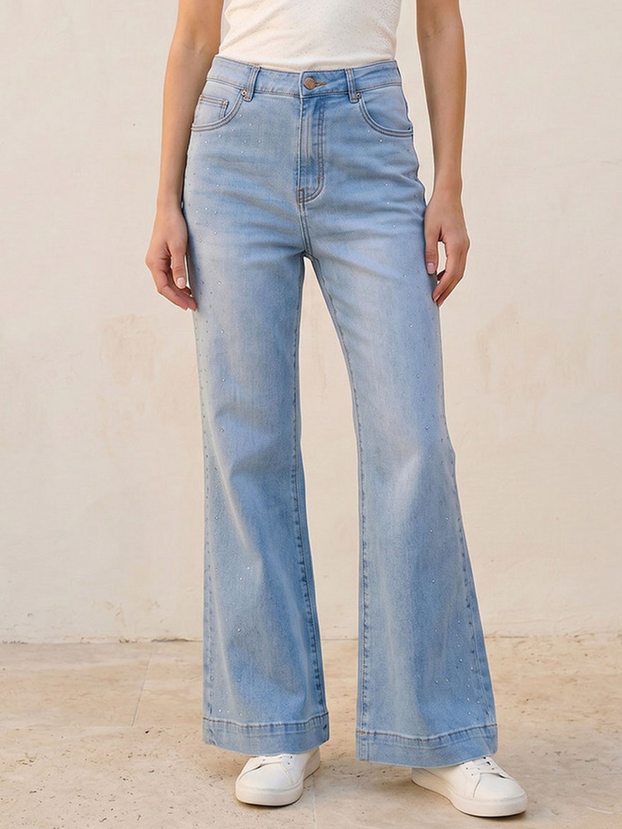 Flared Embellished Jeans