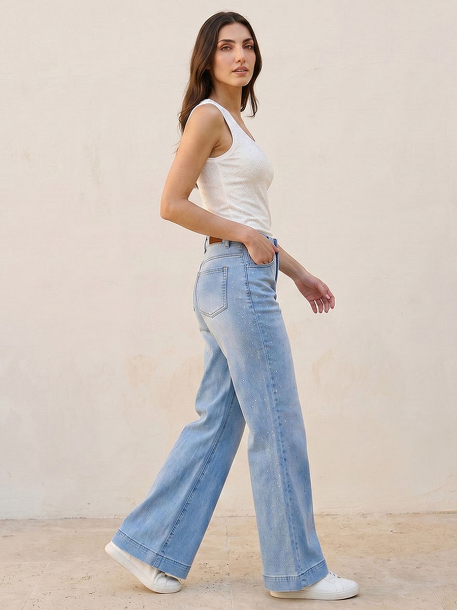 Flared Embellished Jeans