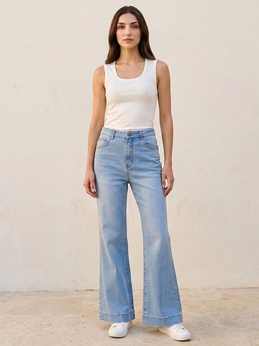 Flared Embellished Jeans