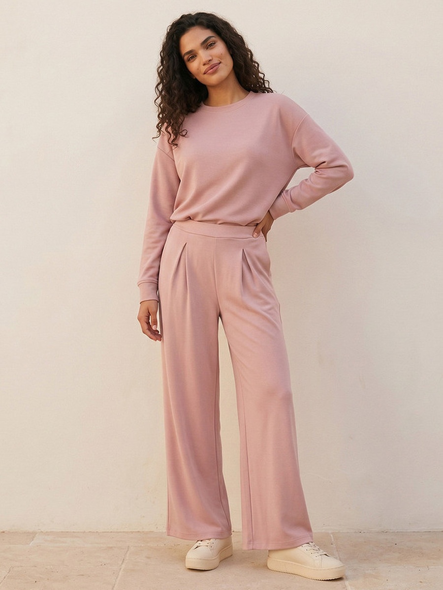 Flexi Waist Pleated Soft Touch Trousers