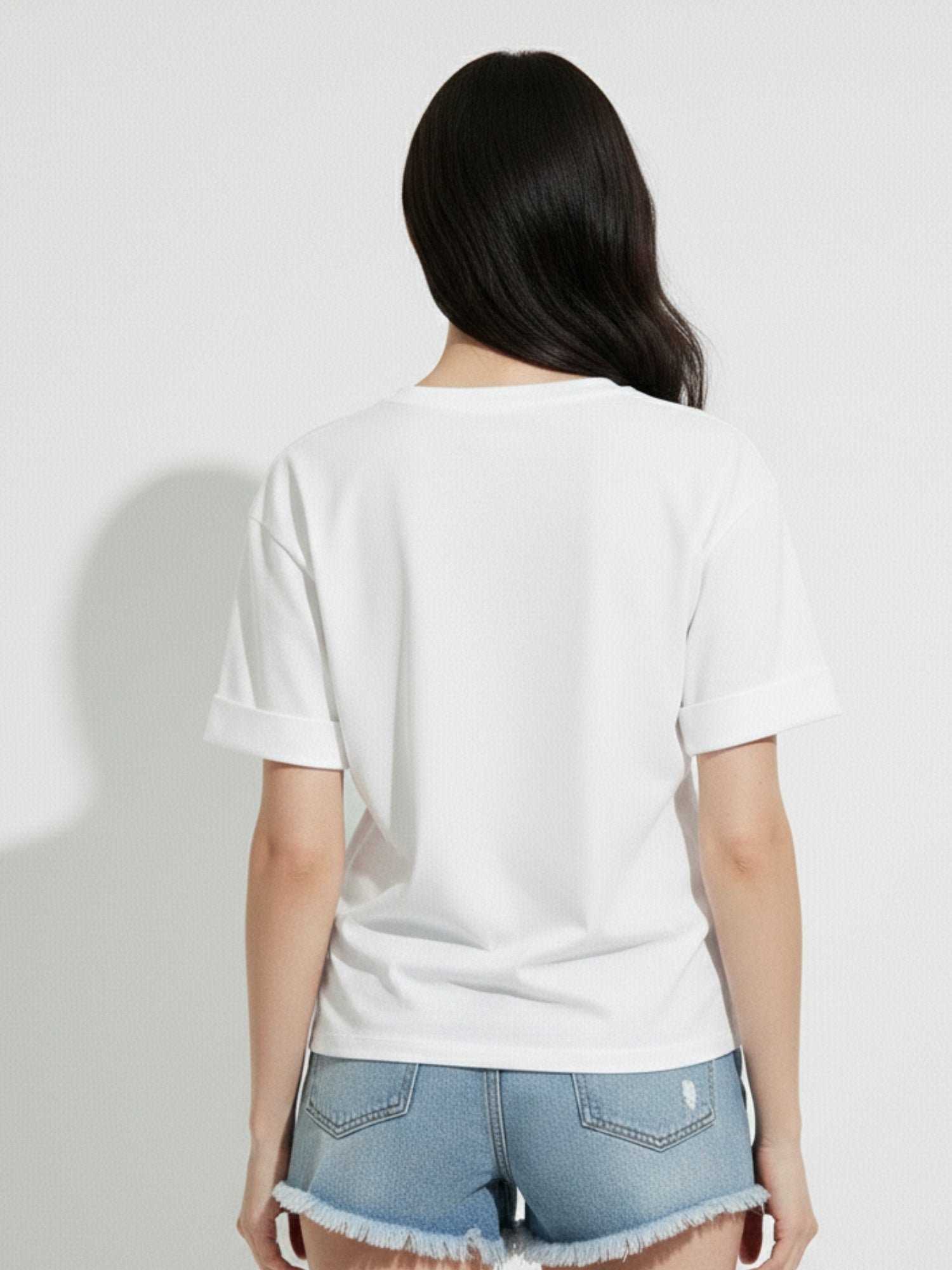 White Short Sleeve Bunny Graphic T-Shirt