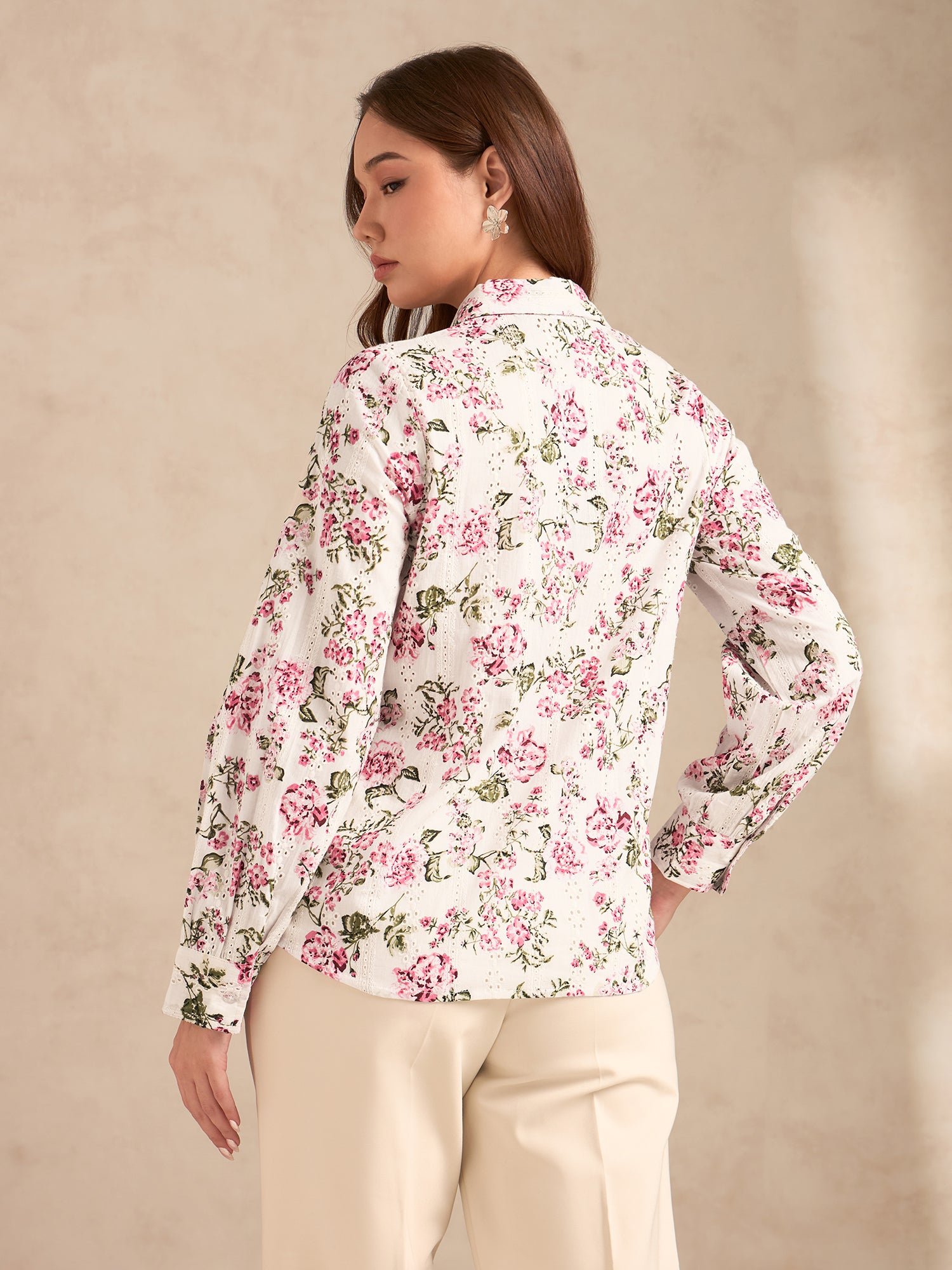 Multi Floral Long Sleeve Shirt