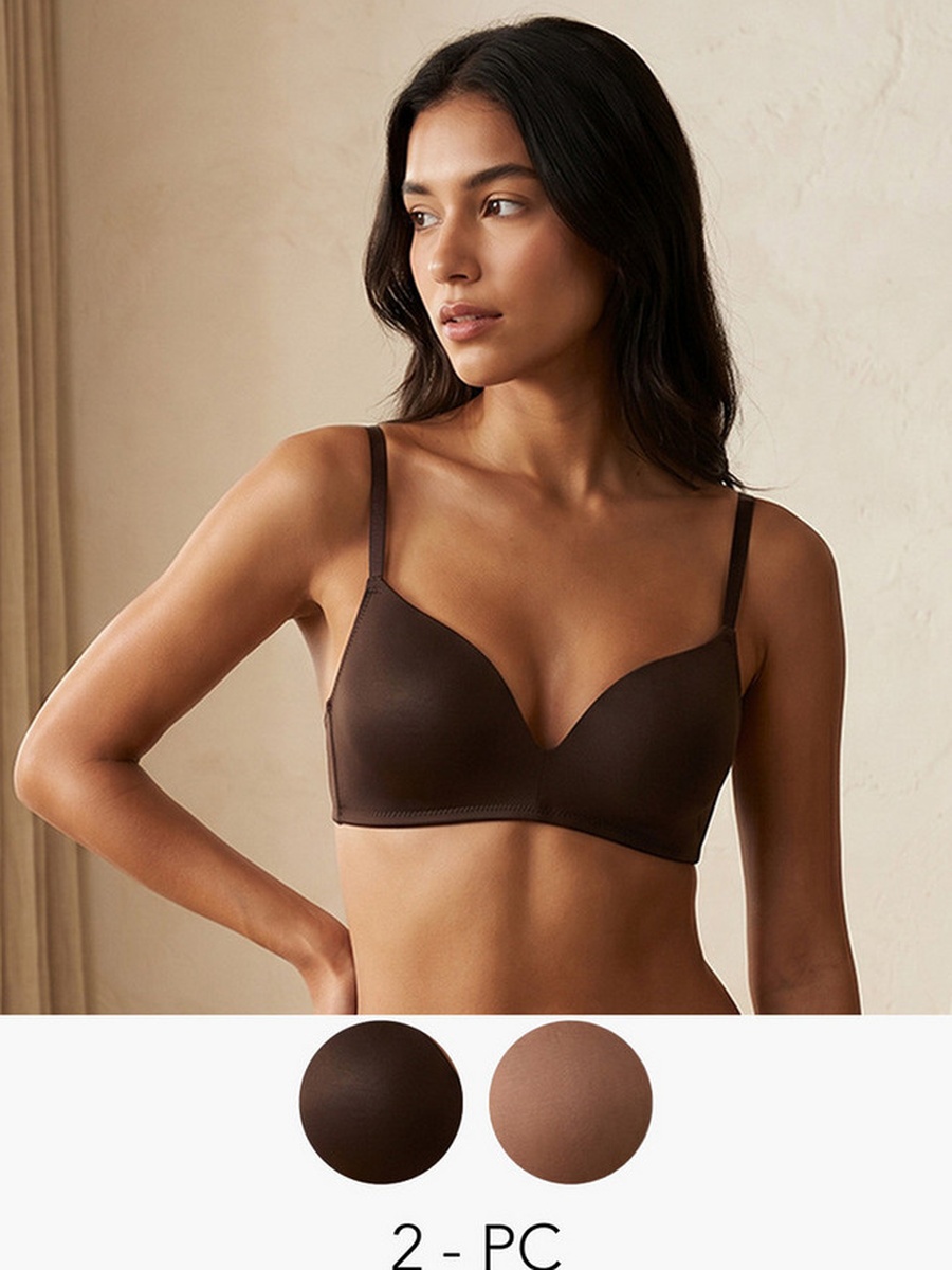 2-Pack Non-Wired Plunge Bra