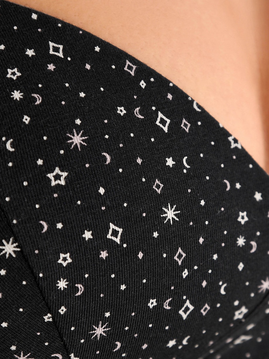 Printed Non-Wired Plunge Bra