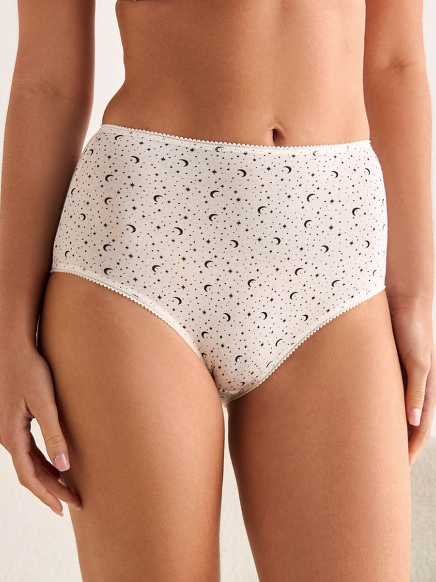 Set of 5 - High Waist Full Briefs with Assorted Print
