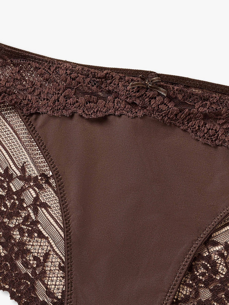 Bikini Briefs with Lace Trim