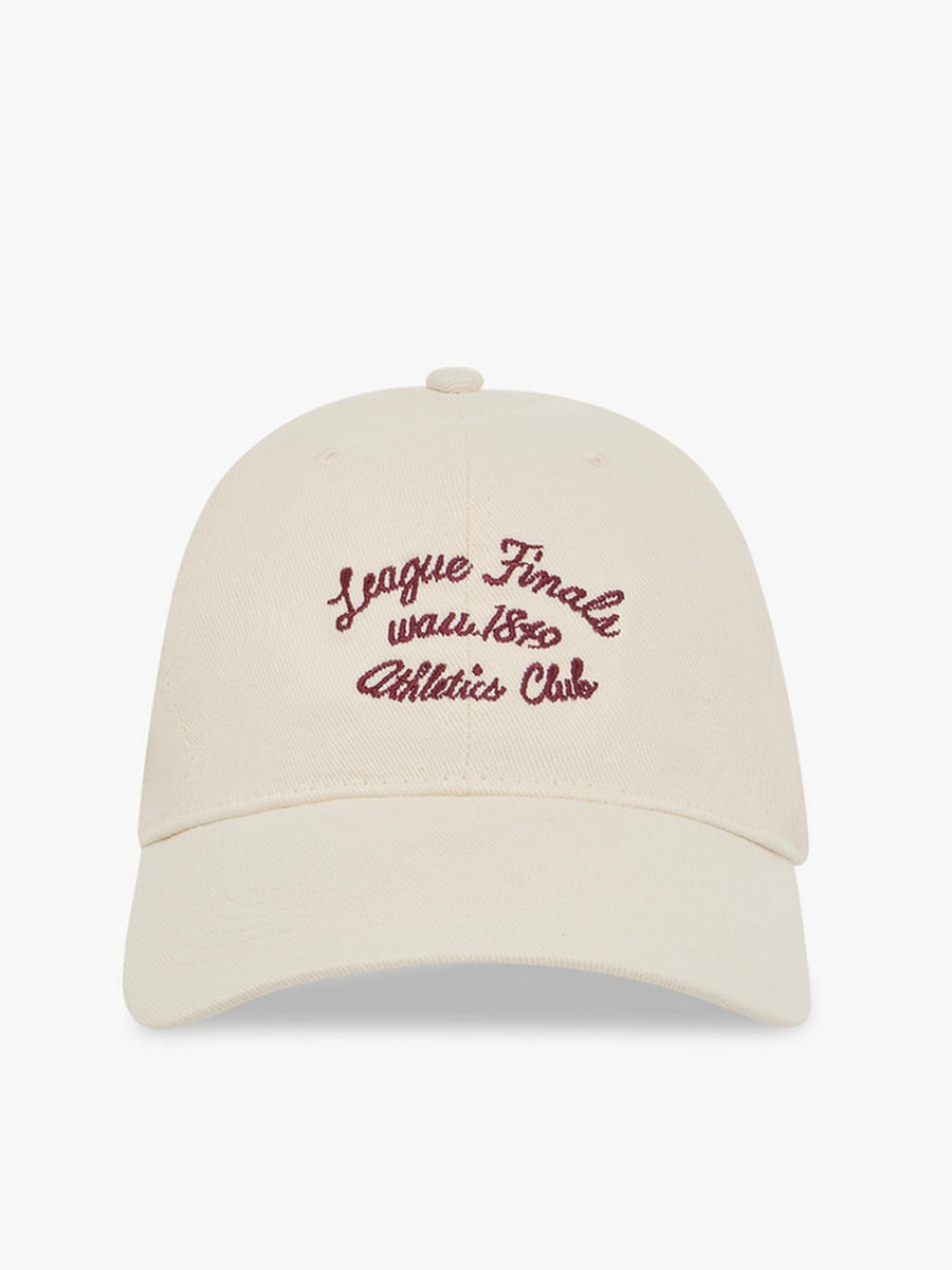 Embroidered Cap with Buckled Strap Closure