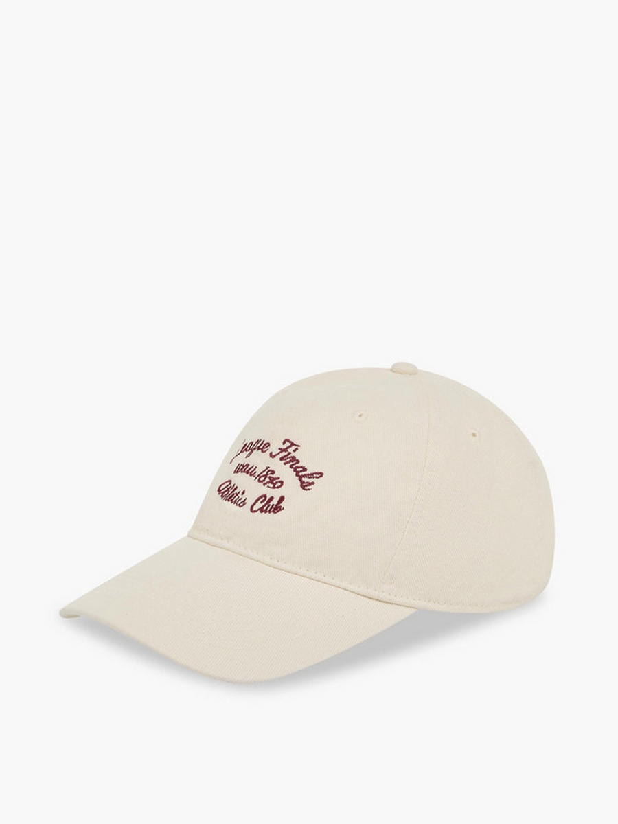 Embroidered Cap with Buckled Strap Closure