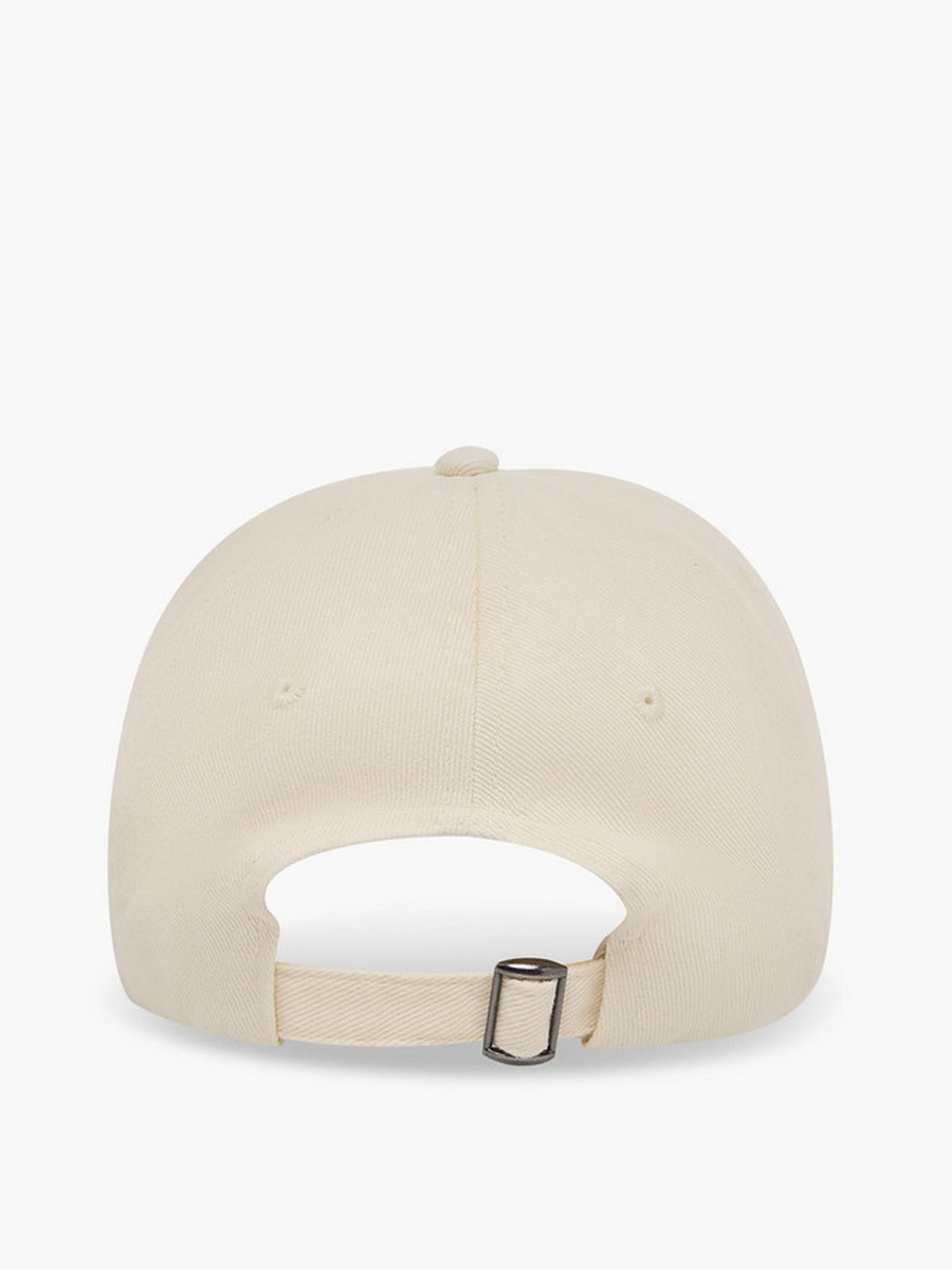 Embroidered Cap with Buckled Strap Closure