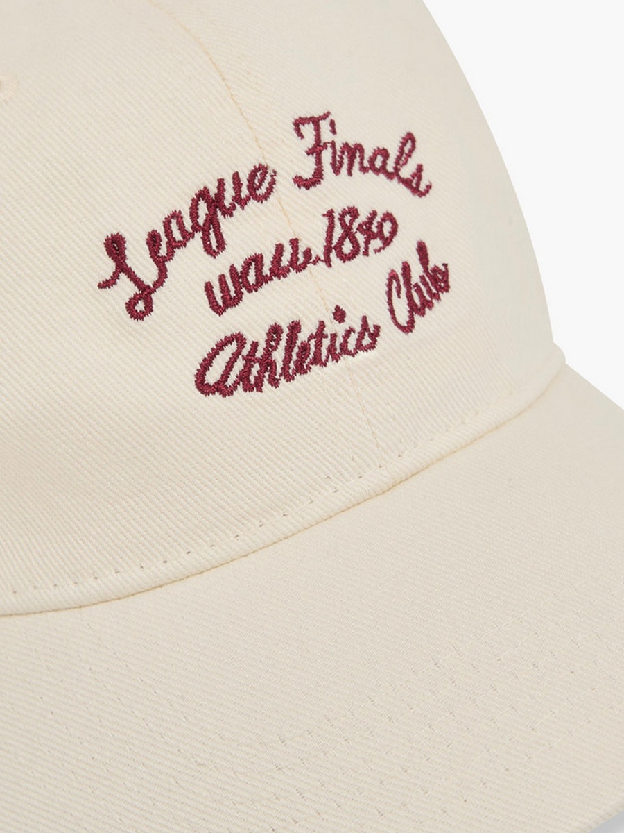 Embroidered Cap with Buckled Strap Closure