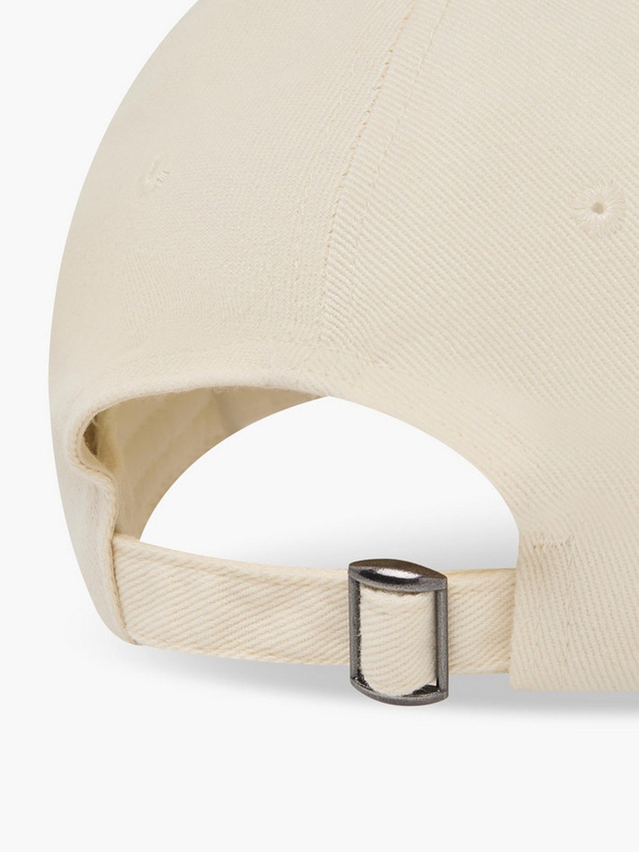 Embroidered Cap with Buckled Strap Closure