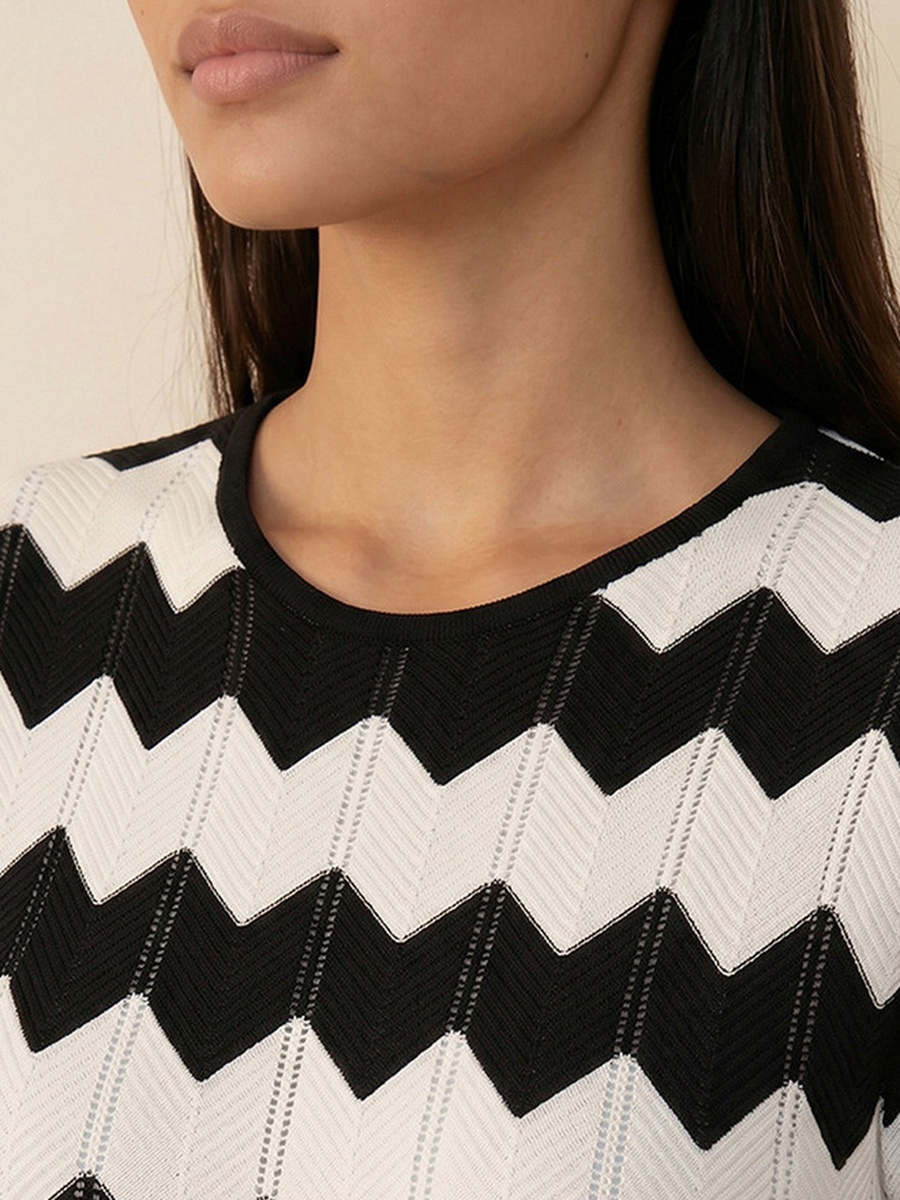 Chevron Textured Maxi Dress