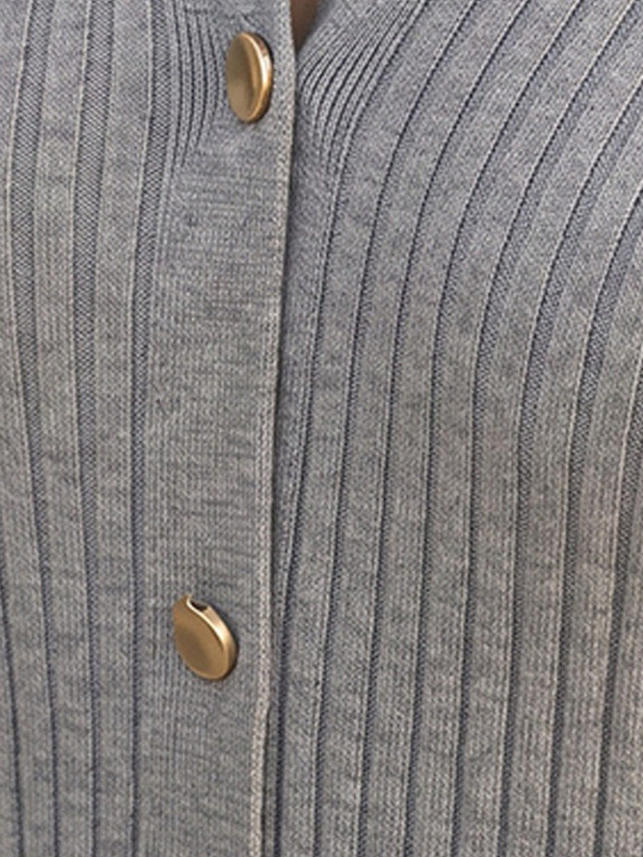 Ribbed Bodycon Dress with Collar