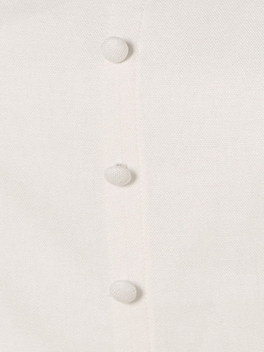 A-Line Midi Length Dress with Button Detail