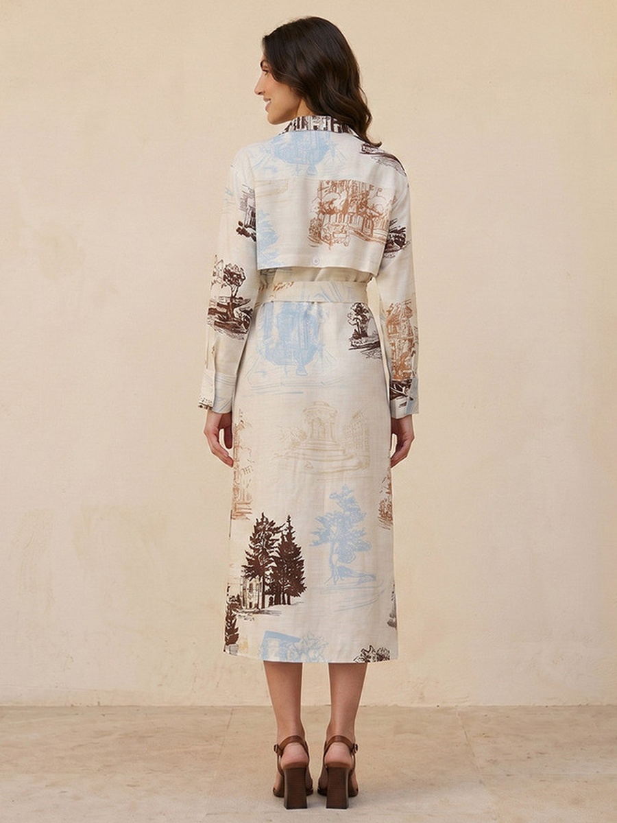 Printed Wrap Dress