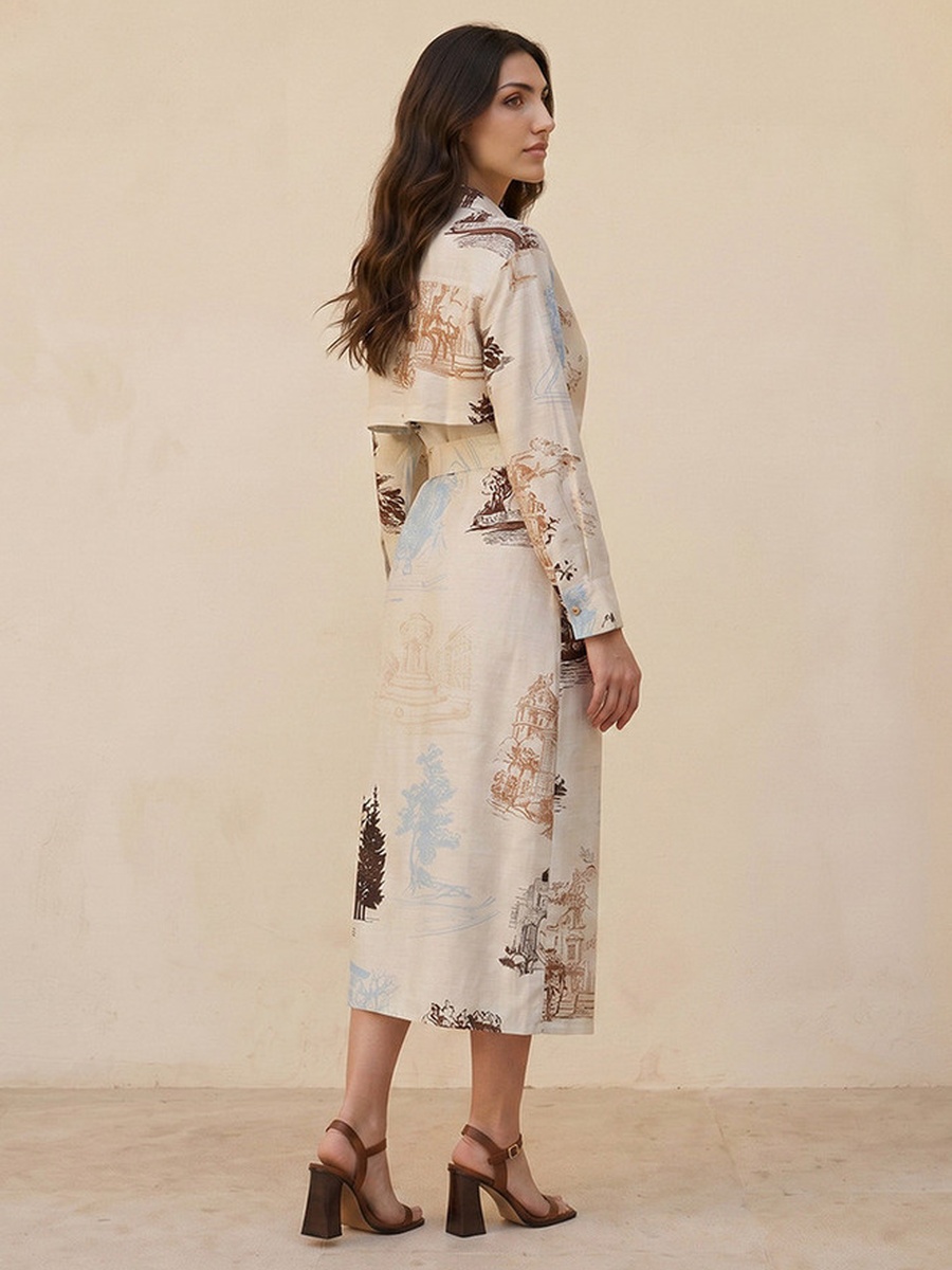 Printed Wrap Dress