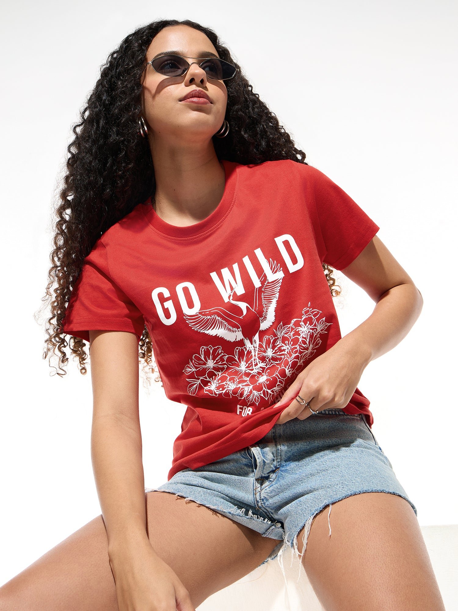 Red Short Sleeve Graphic T-Shirt