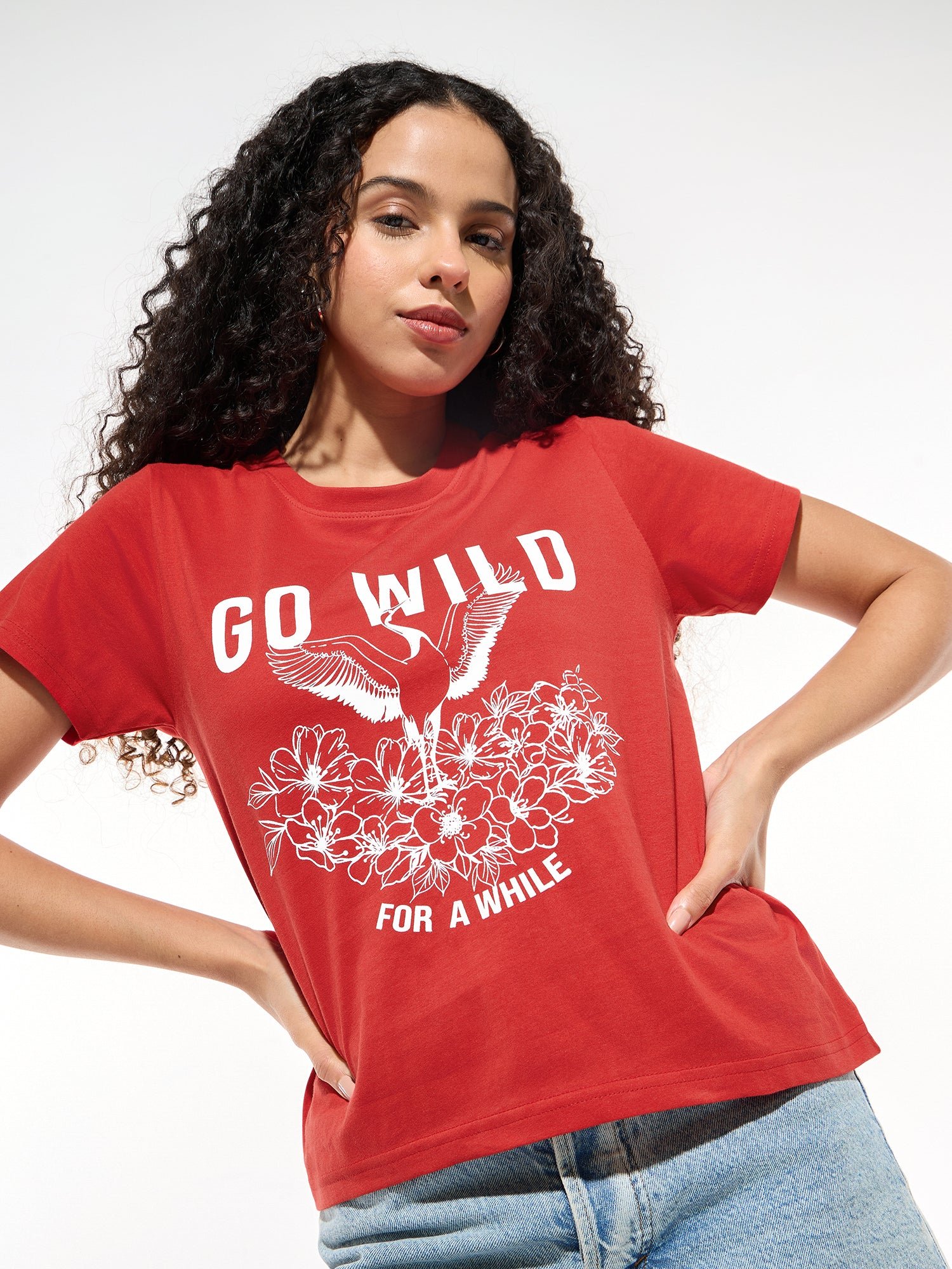 Red Short Sleeve Graphic T-Shirt