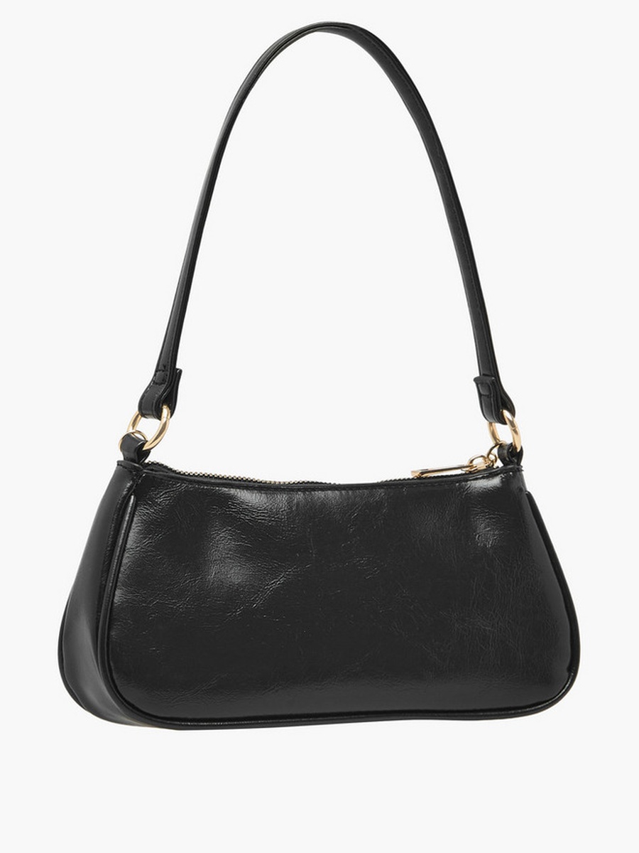 Chain Detail Shoulder Bag with Zip Closure