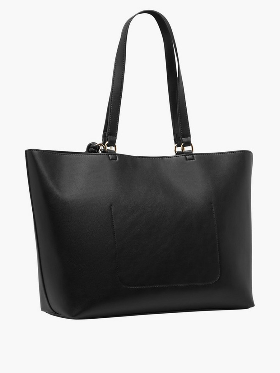 Tassel Detail Tote Bag with Button Closure