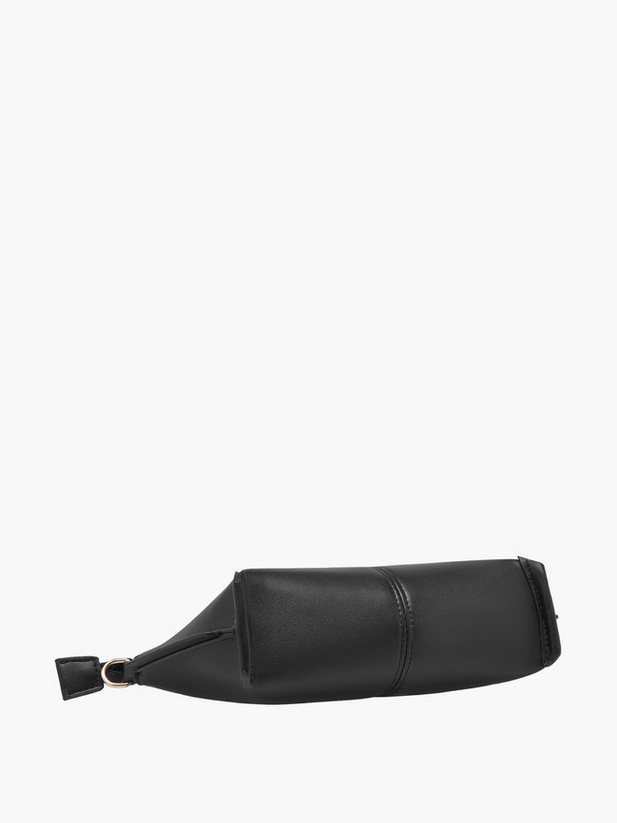 Textured Crossbody Bag with Printed Strap