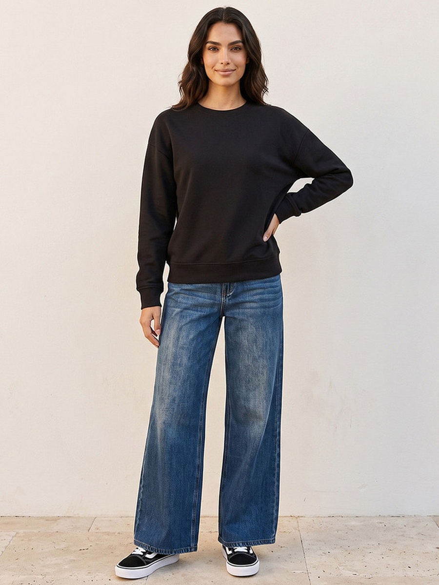 Soft Touch Sweatshirt with Seam Detail