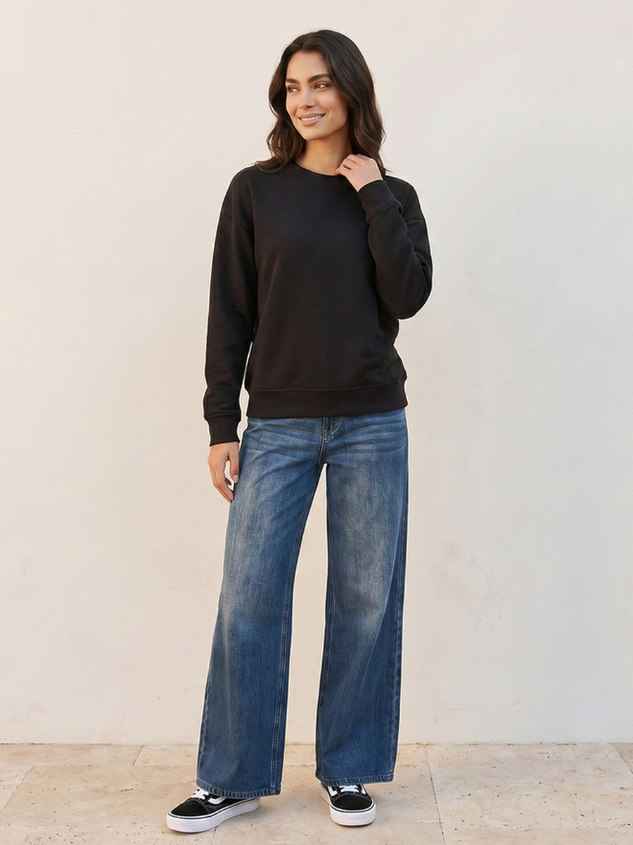Soft Touch Sweatshirt with Seam Detail