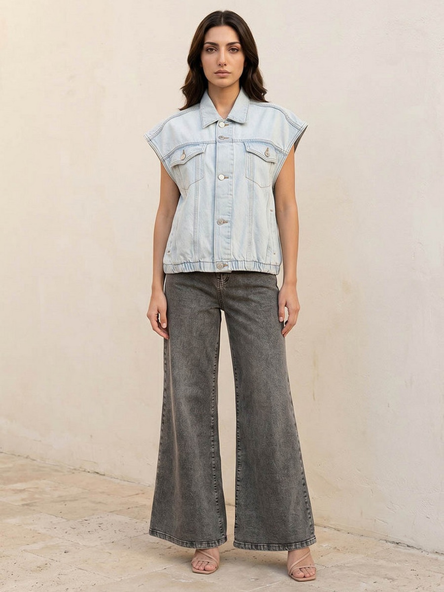 Regular Cotton Gilet with Pockets