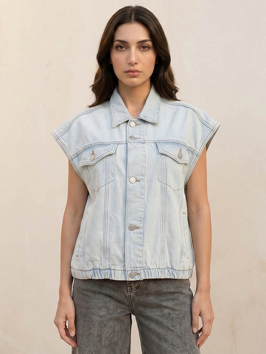 Regular Cotton Gilet with Pockets