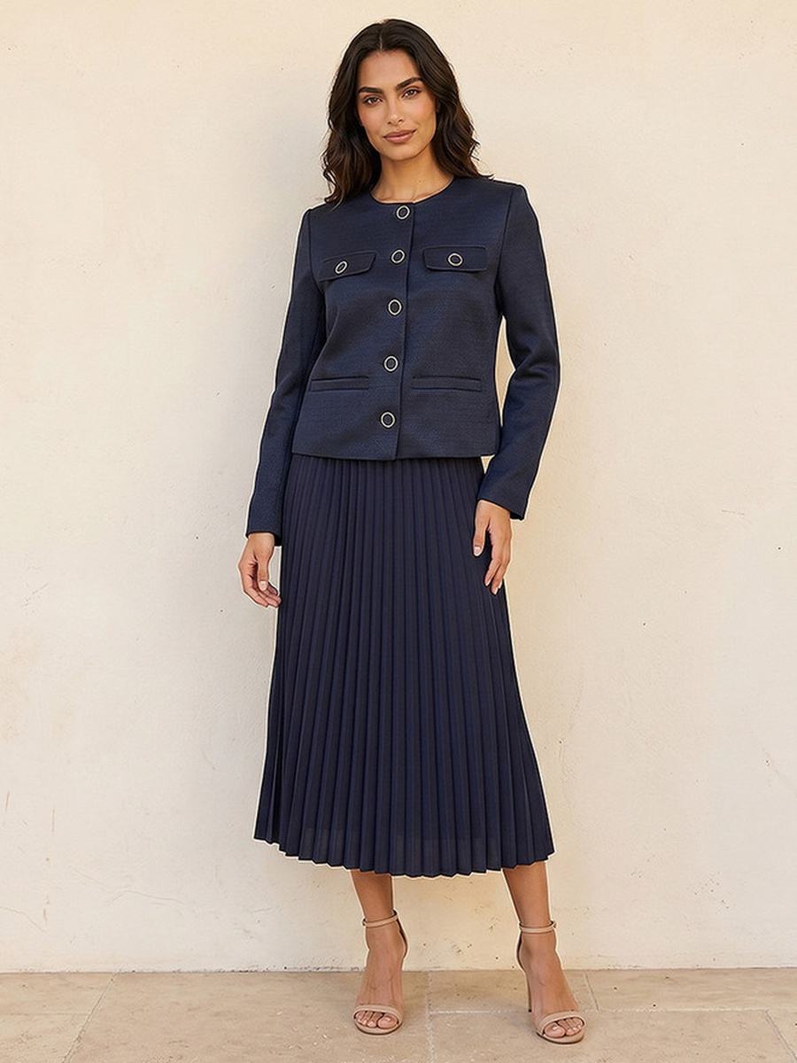 Chennile Jacket with Flap Accent