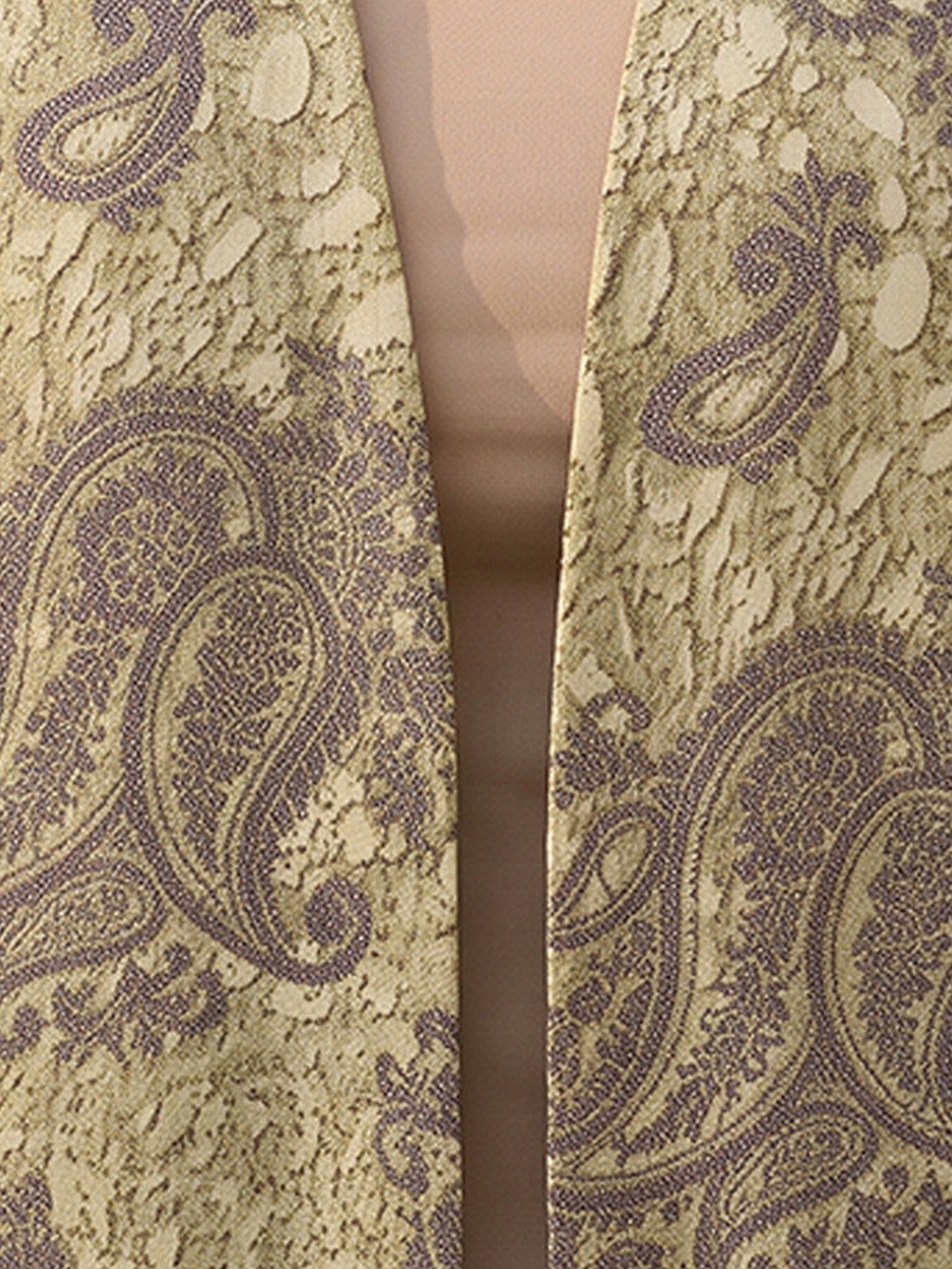 Paisley Print Longline Kimono Shrug