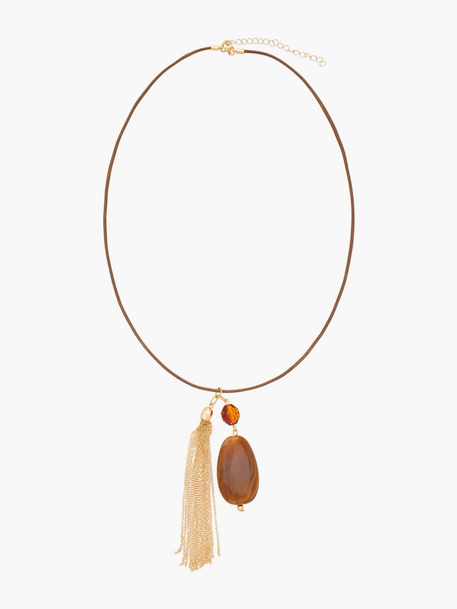 Necklace with Resin Tassel Pendant