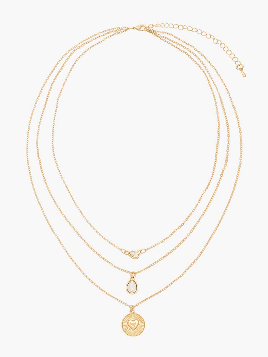 Metal Layered Pendant Necklace