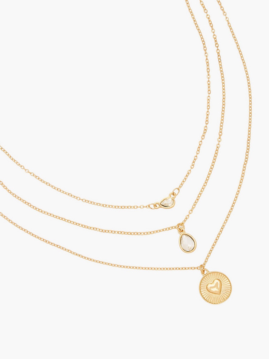 Metal Layered Pendant Necklace