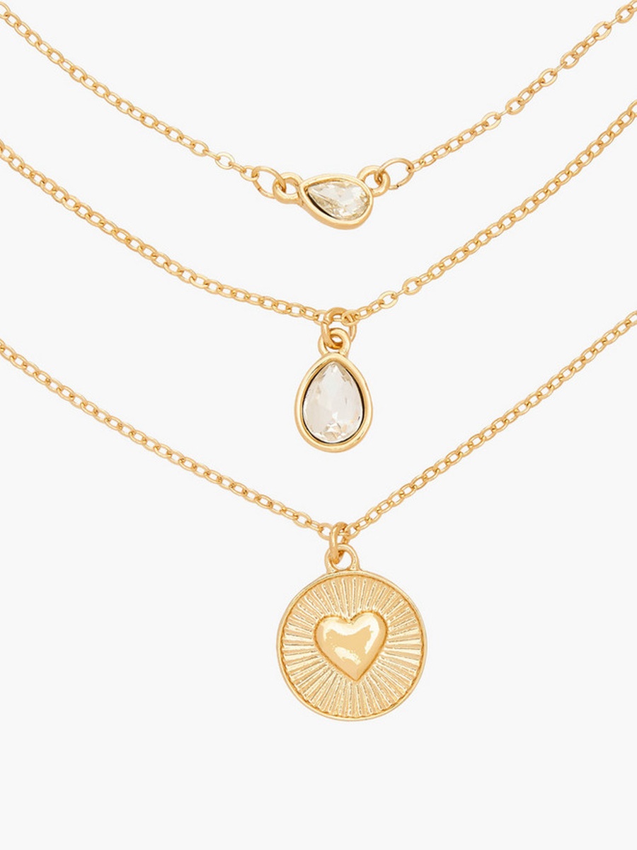 Metal Layered Pendant Necklace