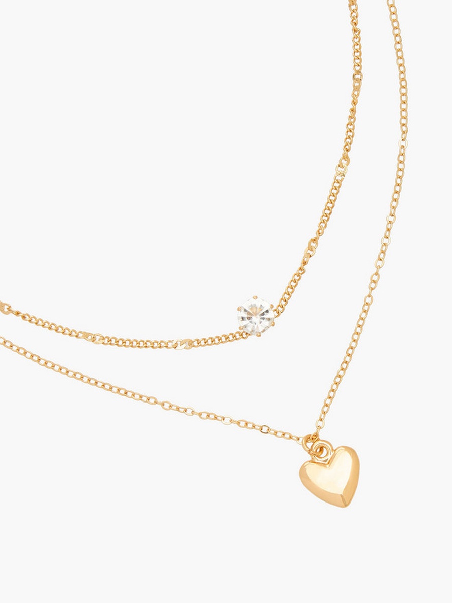 Metal Layered Pendant Necklace