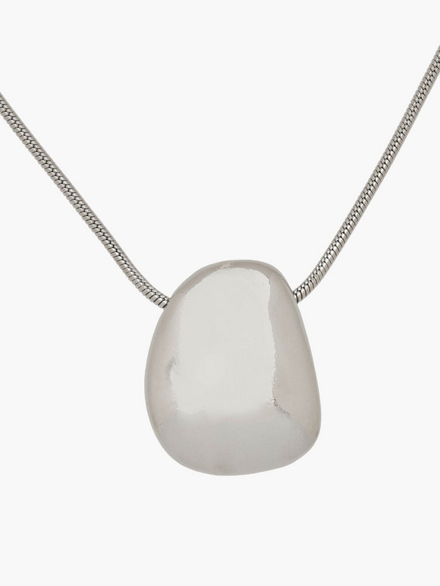 Silver Tone Pendant Necklace Lobster Clasp Closure