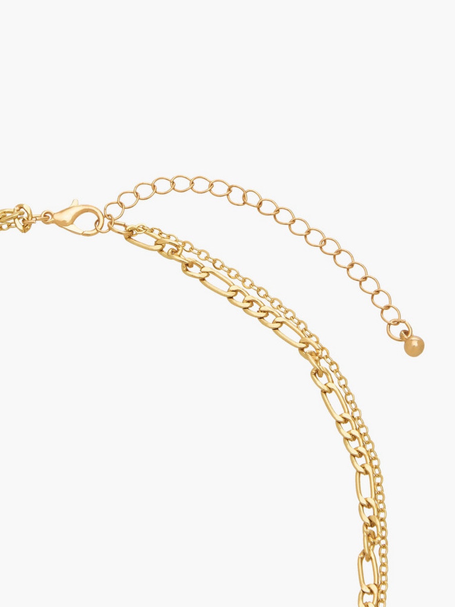 Gold Tone Pendant Necklace Layered