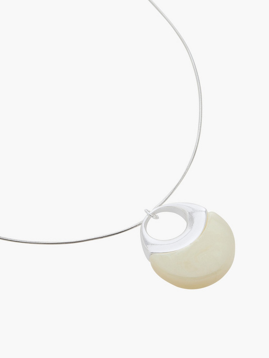 Resin Necklace with Orbital Pendant